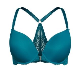 NWT 44C Teal Emma Push Up Bra